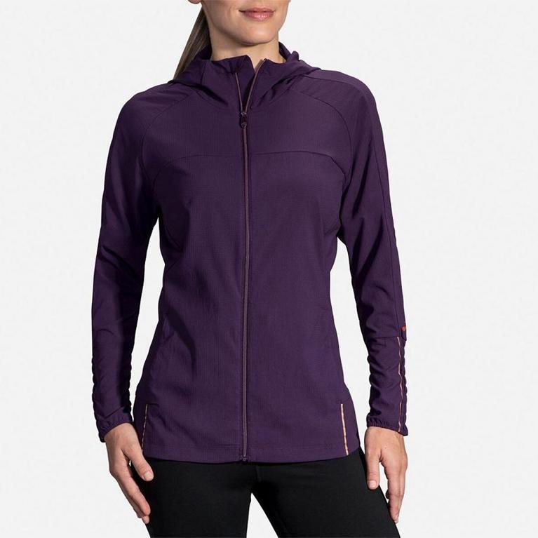 Brooks Women's Canopy Running Jackets - Purple (RUXB59284)